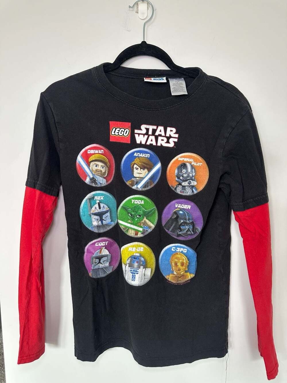 LEGO Star Wars Character Graphic Long Sleeve Black and Red T-Shirt Youth XL